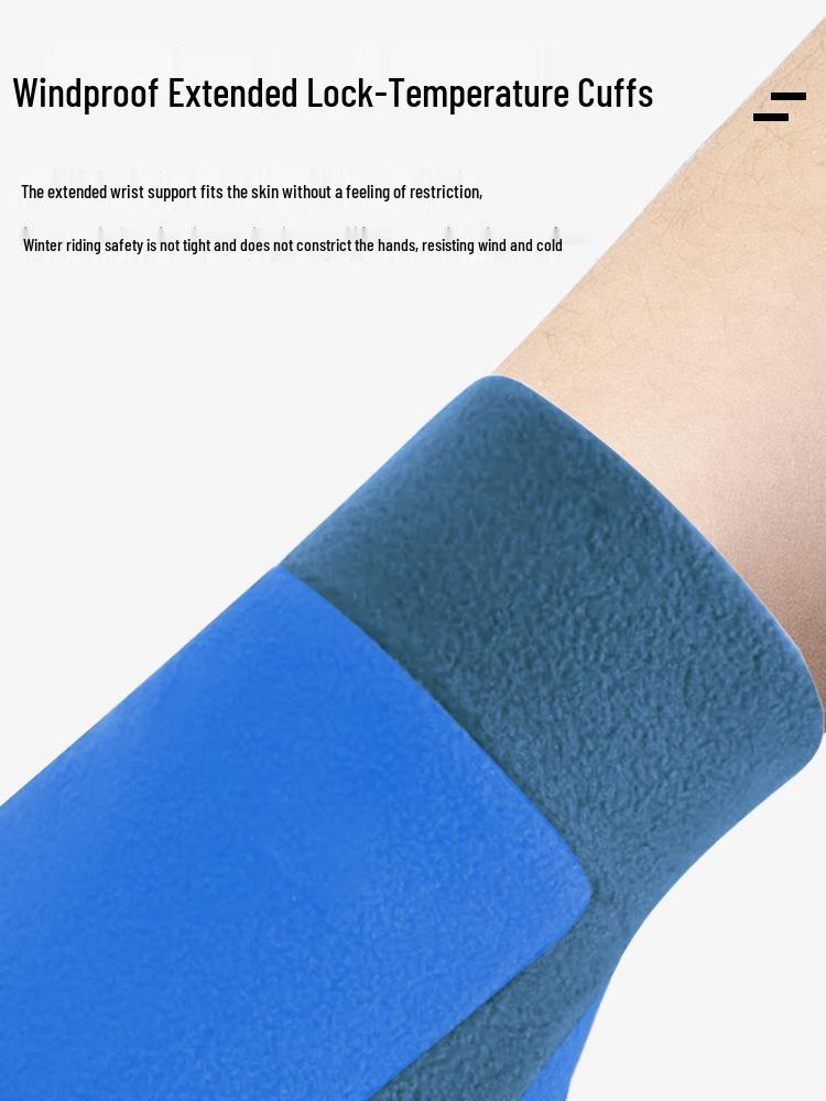 Unisex Winter Fleece Gloves - Velvet Lined, Coldproof, Windproof, Non-Slip for Cycling, Driving & Outdoor Sports