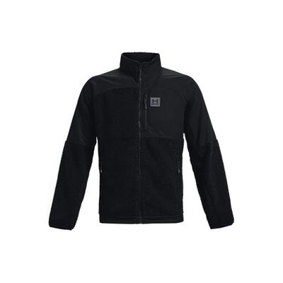 Giacca Sherpa con Zip e Motivo Logo Vestibilità Ampia Uomo Giacca Nero 1366091-001