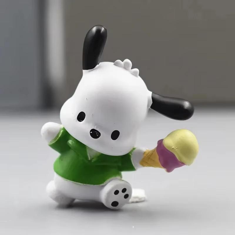 Hot 5Pcs Sanrio Anime Figure3-4cm Kawaii Pochacco Melody Model Accessories Children's Toys Gift Action Figures Pvc Gift Doll