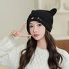 Cute Cat Ears Cute Hats for Womens Knitted Warm Lovely Beanies Cap Birthday Gift