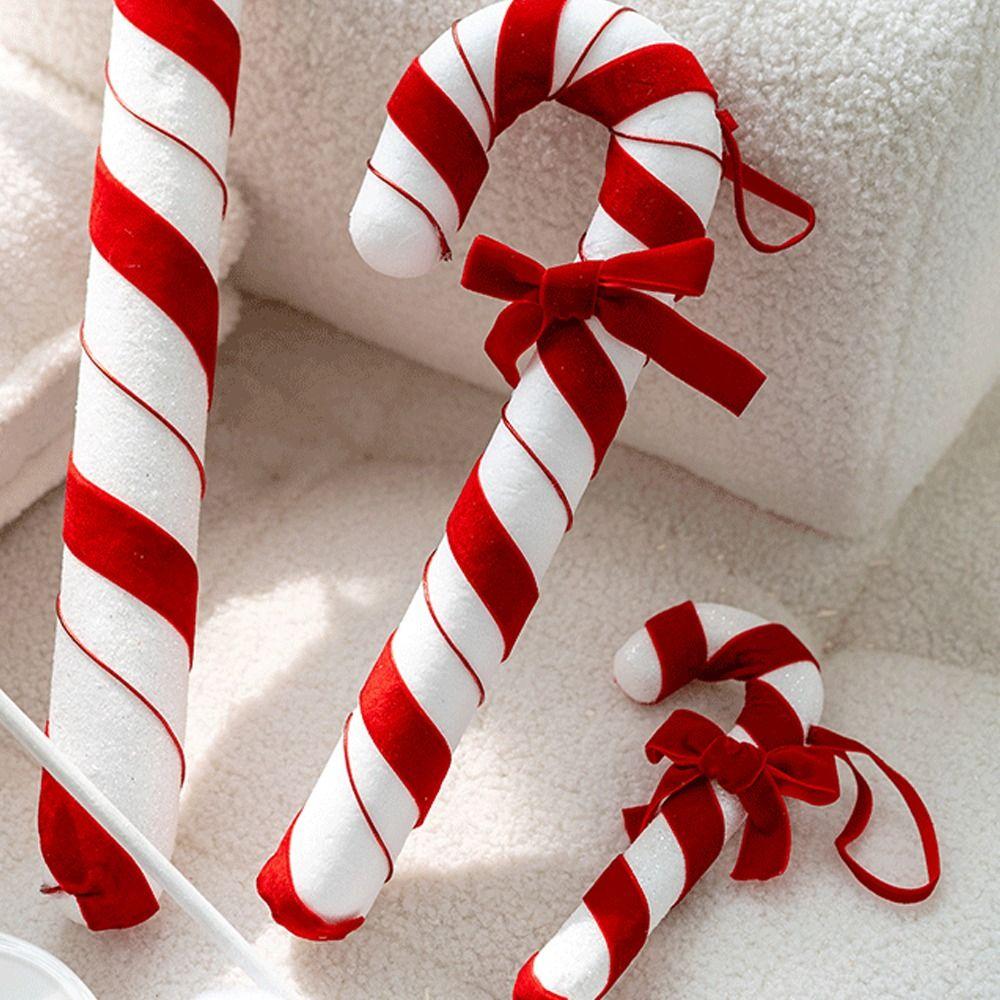 Large Candy Cane Hanging Ornaments White and Red Christmas Tree Decoration  New Year Decor