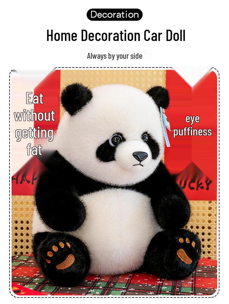 Plyšová hračka ľadový medveď panda - handrová bábika pre deti, Darček z boutique zoologickej záhrady