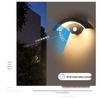 LED Wasserdichte Bewegungssensor Wandleuchte für Außen-/Innenbereich - Mondförmiges Design für Höfe, Balkone und Hauseingänge.