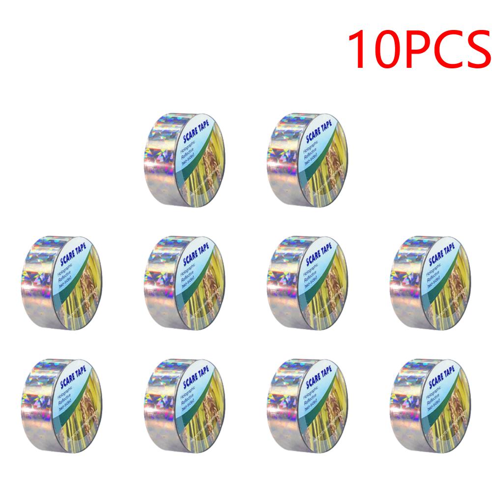 2.4cmx50m Bird Repellent Ribbon Reflective Bird Deterrents Easy-Install Bird Tape for Garden Farm Orchard Or Courtyard