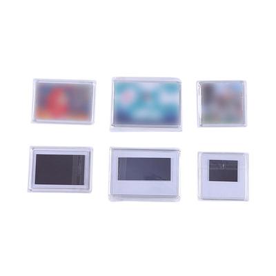 10 STÜCKE DIY Quadratische Kleine Foto-Display-Rahmen Kreative Transparente Dekorative Kühlschrankmagnet-Kits Rahmen Rohlingeinsätze