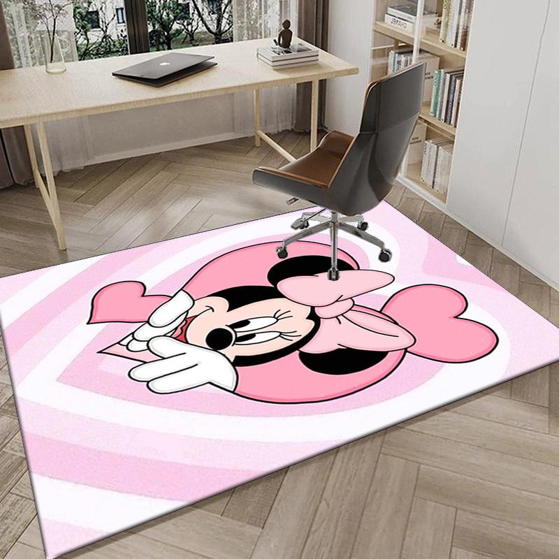 Pink Mouse Artwork Printed Area Rug for Office, Chair Rug, Decorative Carpet Floor Mat, Large Size Fan gifts Christmas gifts