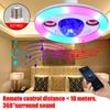 Pentru acasă Dormitor Bluetooth LED E27 Telecomandă Bec inteligent multifuncțional Lumină de noapte muzicală Cu difuzoare duble Lampă de tavan de interior 36W