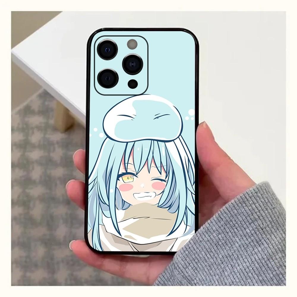 T-Tensei Slime R-Rimuru Anime Handyhülle Für Apple iPhone 15,14,13,12,11,Pro,X,XS,Max,XR,Plus,Mini Weiche Schwarze Hülle