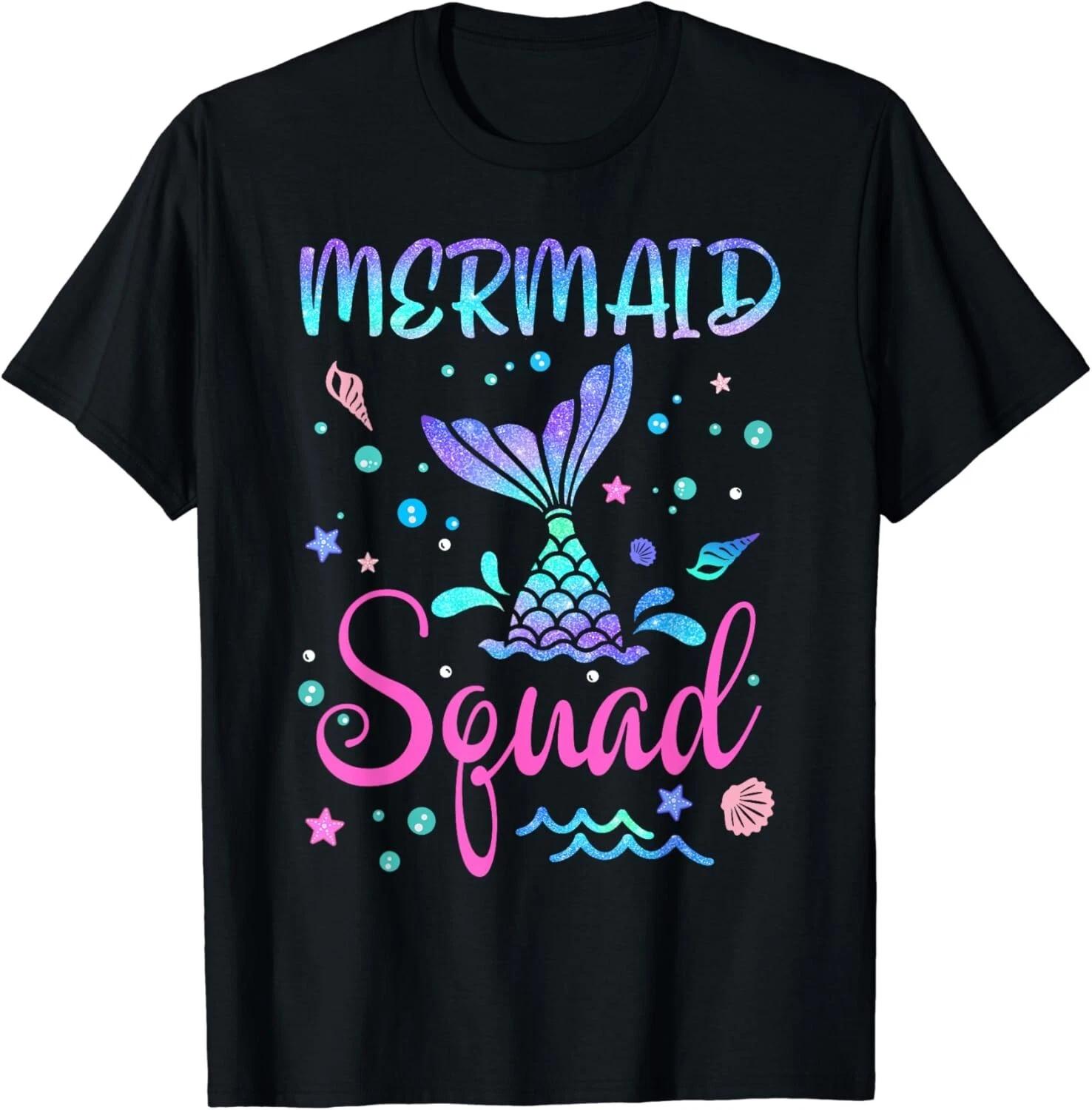 Mermaid Squad Of The Birthday Mermaid Tail Family Matching Gift Unisex T-Shirt 3XL