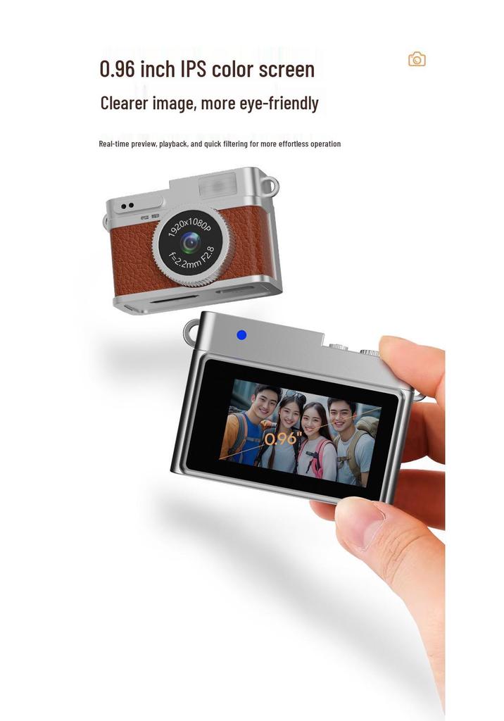 Retro Mini Digital Camera for Photos and Vlogs - Portable Student Campus Card Camera, Ideal for Gifts