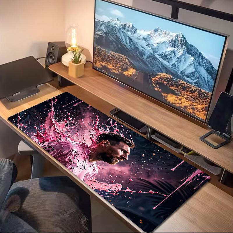 Lionel Messi Print Cushion Non-slip Laptop Tablet Big Mousepad XXL Mat Mini PC Playmat With Lock edge