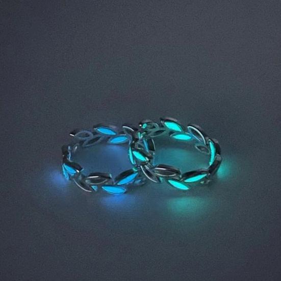 Luminous Star Ring, Hollow Rattan Design Adjustable Opening Ring, Glow in Dark Finger Band for Jewelry Gift