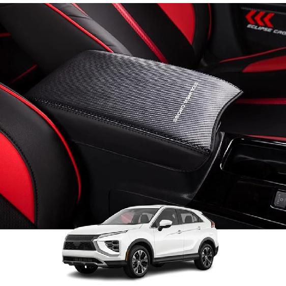 Kakash Custom Interior Accessories for Mitsubishi Eclipse Cross 2018 2019 2020 2022 2023 2024 Leather Center Console Cover Armrest Pad,Waterproof
