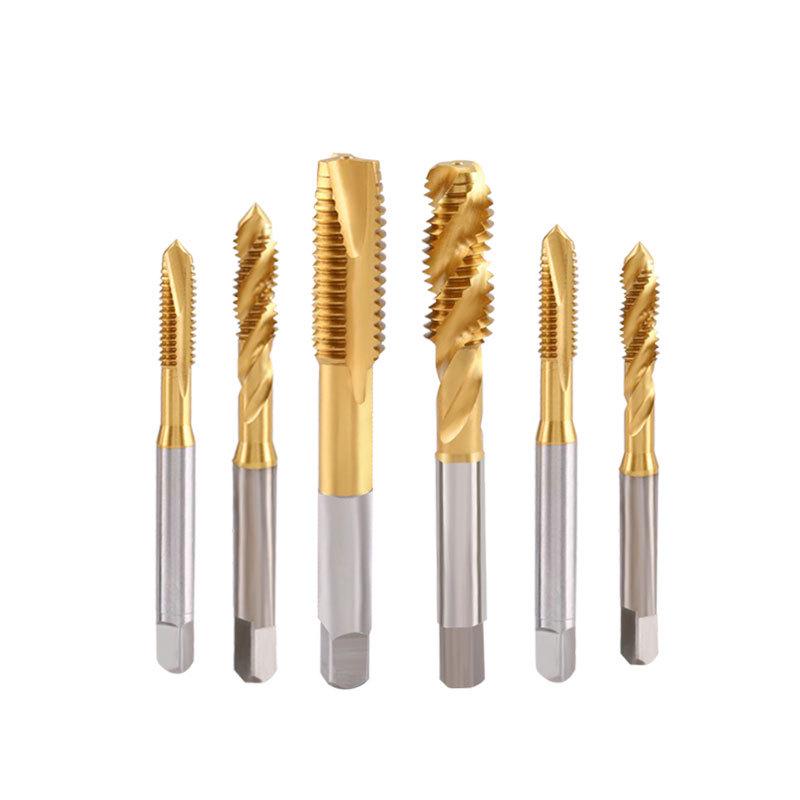 TiN-Coated Spiral Machine Tap Set: M2.5-M22