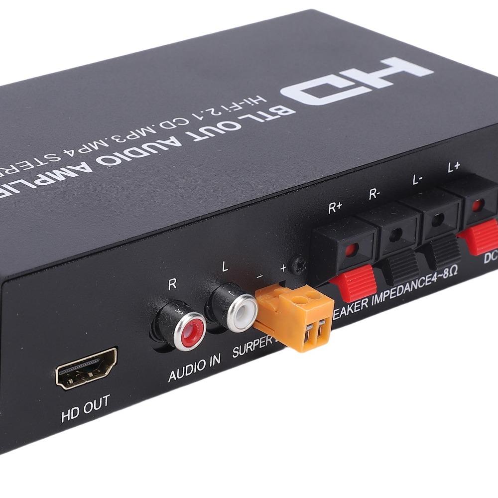 Support HD & AUX Input Dual Channel Sound Receiver HiFi Stereo Amplifier Car Use