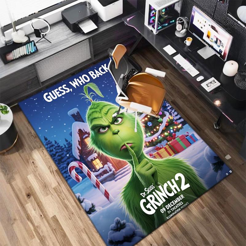 Christmas Gift Comedy Movie How the Grinch Stole Christmas carpet home living room decoration table and chairs anti slip door mat carpet A4