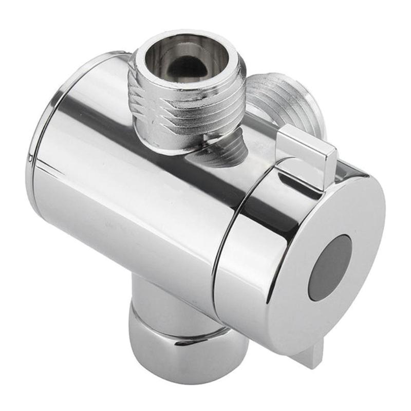 3 Way Shower Diverter Adapte 1/2” with Hand Shower Cradle for Bathroom Hand Shower Hardware Accessory for Home Daily Use