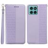 For Motorola Edge 60 Fusion 5G Wallet Phone Case Strong Magnetic Checkered Pattern Imprint Leather Flip Cover