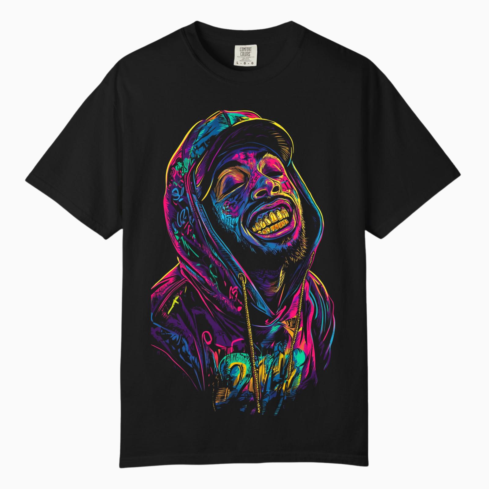 Pop Neon Graffiti Graphic Tee, Comfort Colors T Shirt, Unisex Streetwear Tee S разноцветный