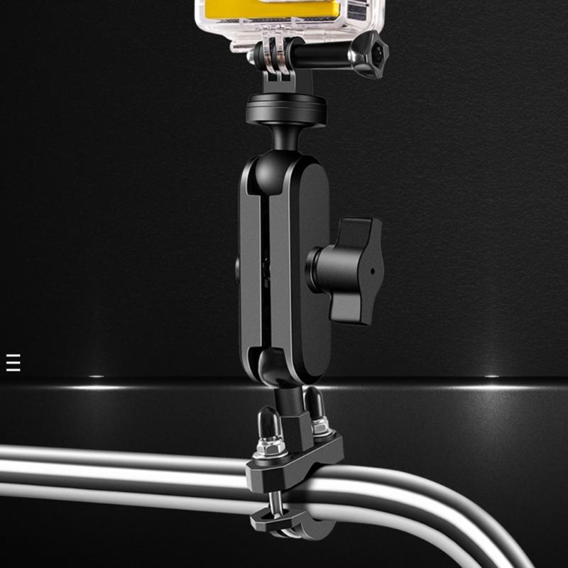 Metal Motorcycle Camera Holder Mount Clip M10/Y-type/Handle Bar Mount Clip Bracket Stable and Secure Recording Solution