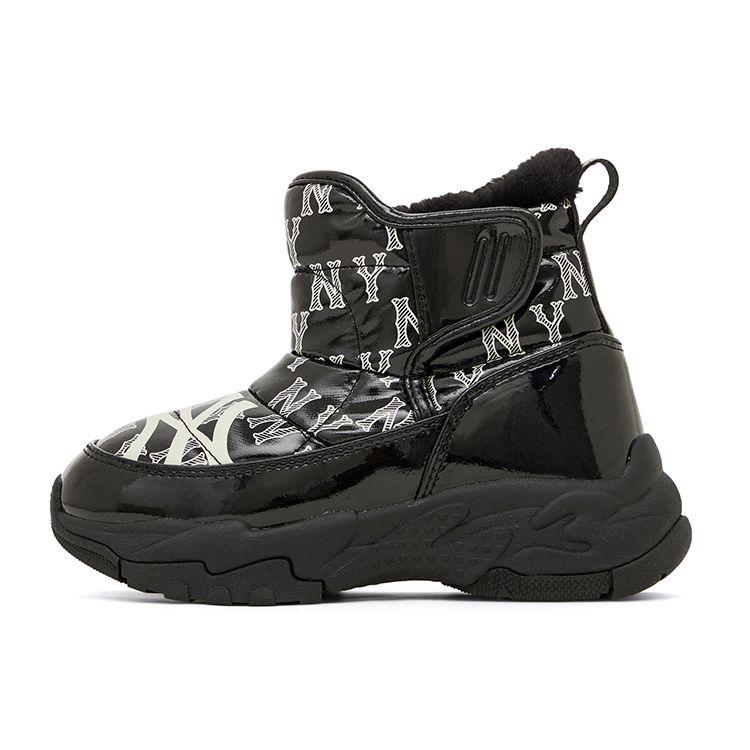 MLB Comfortable Trendy Non-Slip Low-Cut Childrens Snow Boots Kids boots Black 7AWBM0136-50BKS