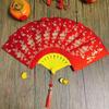 Traditional Fan Design Red Envelope Year of The Horse 10 Cards Spring Festival Red Wallet Paper Hongbao Blessing