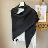 Meier Wollschal, neuer hohler einfarbiger Schal für Herbst und Winter, gestrickter Dreiecksschal, warmer Schal.