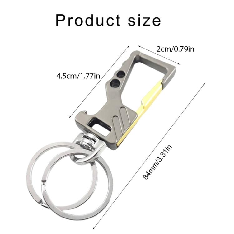 Auto Car Key Holder Car Key Chains Carabiner Clip Metal Keychains Bottle Opener 2 Key Rings for Adult Keychain