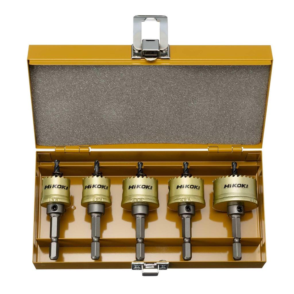 HiKOKI Steel Hole Saw for Impact Electrical Work Set A x 21mm 2 x 27mm 1 x 33mm High-Speed Drivers, (2 Diameter, Diameter, Diameter) 0032-0099