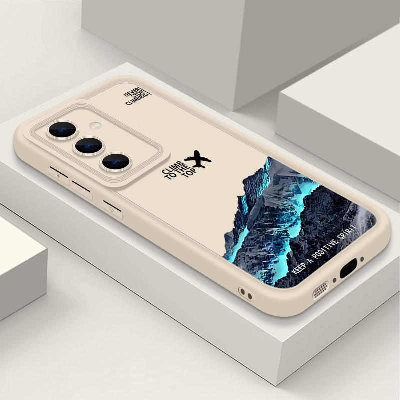 Plane Mountain Pattern TPU Matte Phone Case Shell For Samsung S25 S24 FE S23 Ultra A56 A36 A16 A15 A55 A35 A26 Soft Silicone Shockproof Bumper Cover