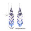 New Bohemian Rhinestone Water Drop Earrings for Women Ethnic Long Crystal Tassel Earring Party Vacation Jewelry