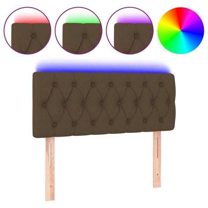 VidaXL LED Headboard Bedroom Furniture Single Bed Accessory Headboard Interior Dark Brown 3121933