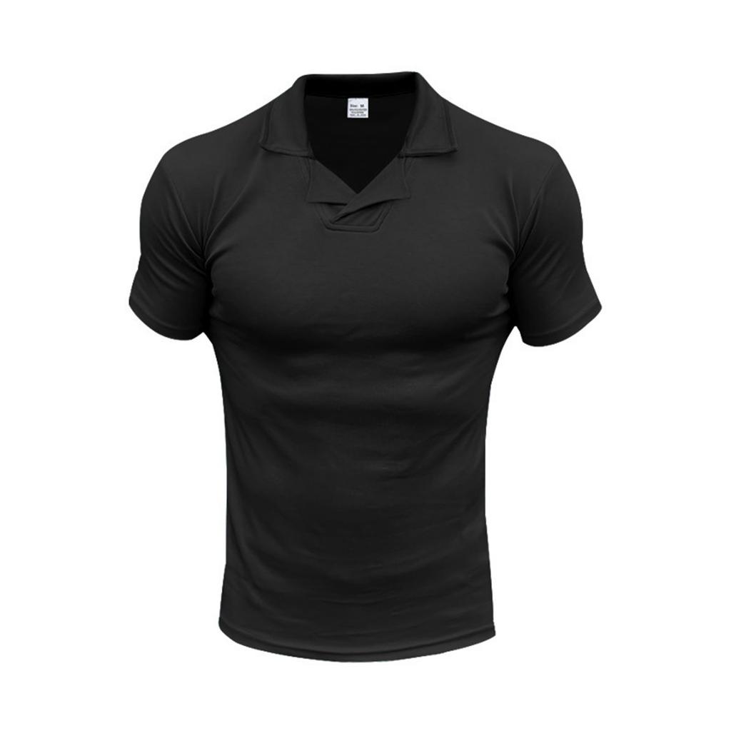 Men's Loose And Casual Solid-color Short-sleeved Shirt Top