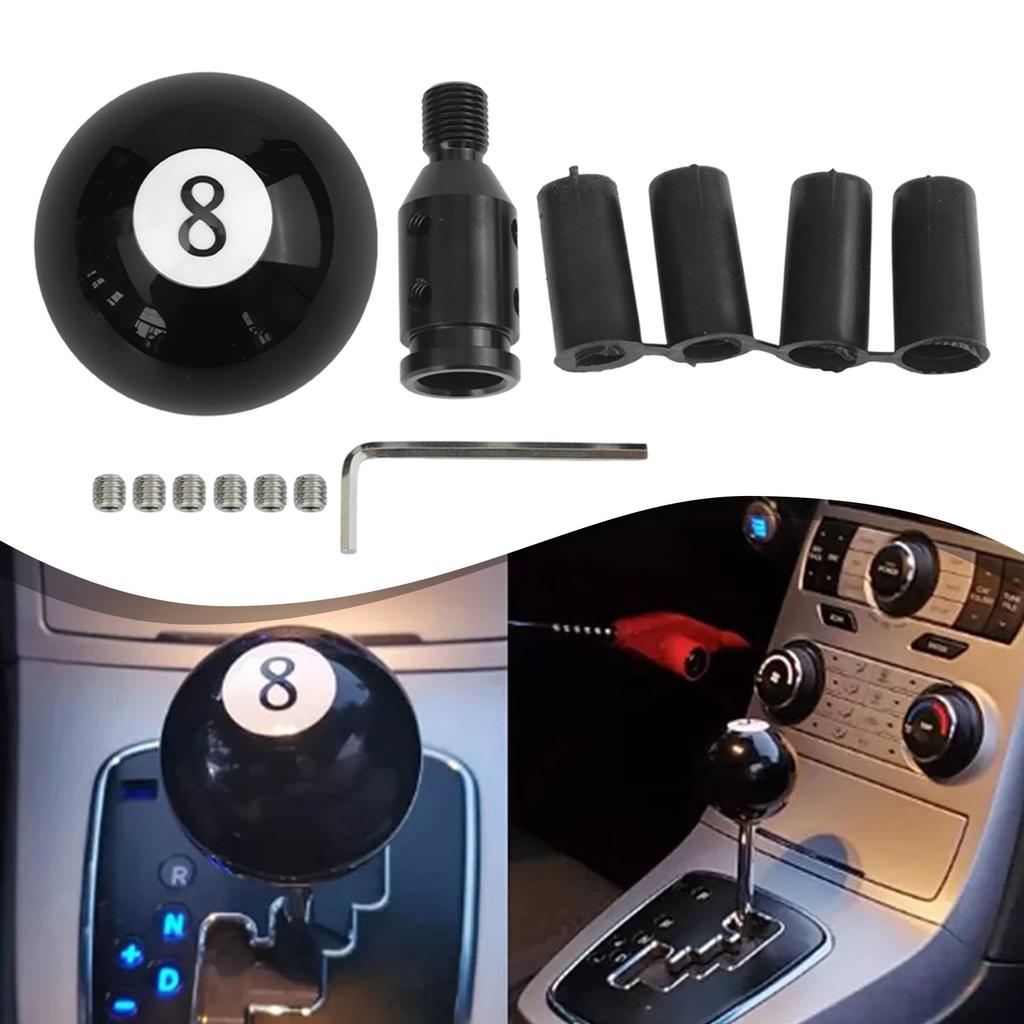 Schwarzer 8-Ball Billard-Stil Schaltknauf und Modischer Autohebel für die meisten manuellen und automatischen Fahrzeuge