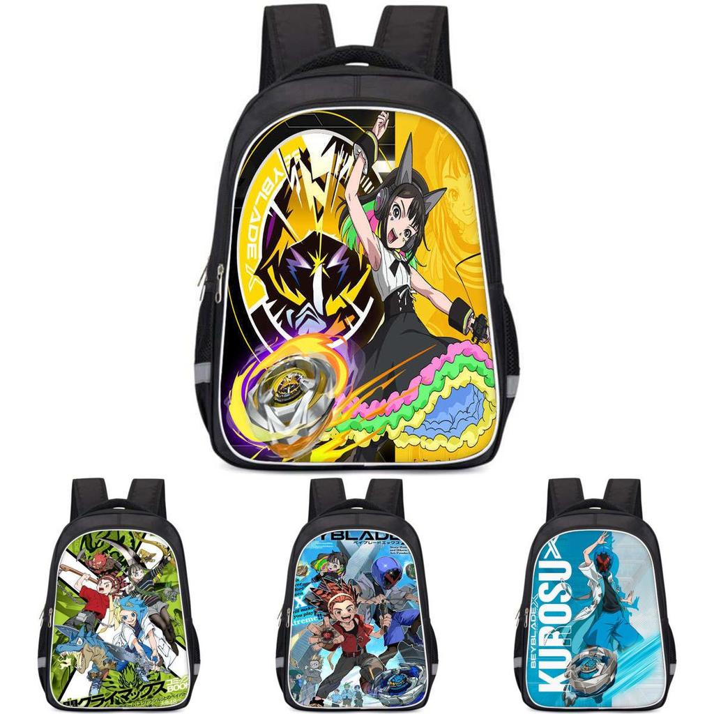 Beyblade X Kids Backpack Durable Oxford Fabric With Ergonomic Design For Students
