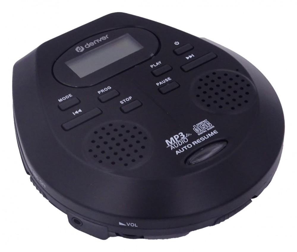 DENVER Lettore CD/MP3 portatile DMP-395B con funzione antishock e bass boost, Denver