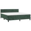 3141554 vidaXL Divan Bed and Mattress Dark Green 160x200cm Velvet