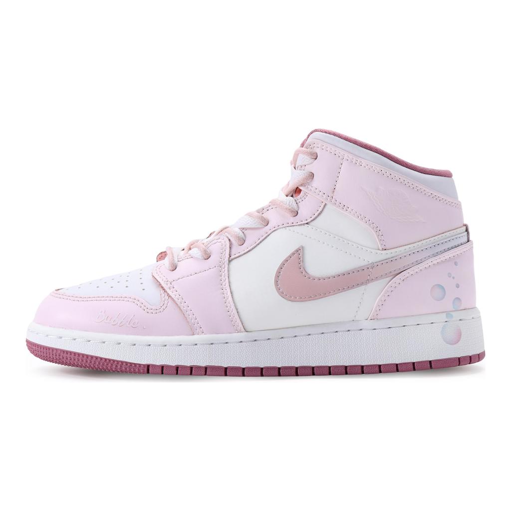 Jordan Air Jordan 1 Vintage Basketball Shoes Women's Mid top White DQ8423-616(Team80-S-BOX)