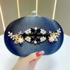 Women Diamond Pearl Evening Bags Luxury High Design Chain Shoulder Crossbody Bags Party Wedding Clutch Ladies Floral Handbags