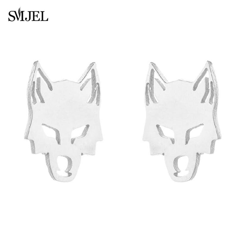 Stainless Steel Bat Stud Earrings For Women Men Punk Funny Halloween Party Gift Black Bat Earings Studs Jewelry Wholesale