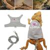 Noctilucous Lizards Harness and Leash Set for Small Pet Outdoor Activity Reptiles Walking Gear Harness Vest Trainer Suit