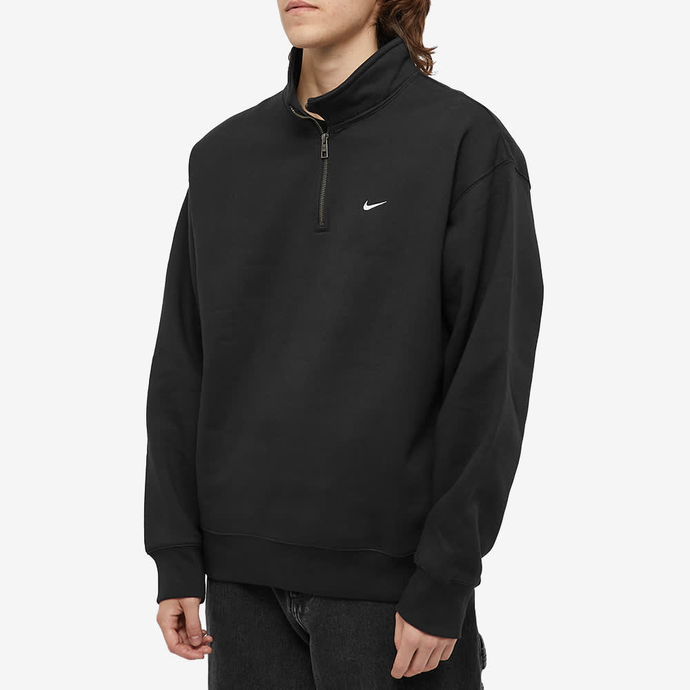 Nike Pánská fleecová mikina Solo na zip do poloviny černá Streetwear DQ5209-010