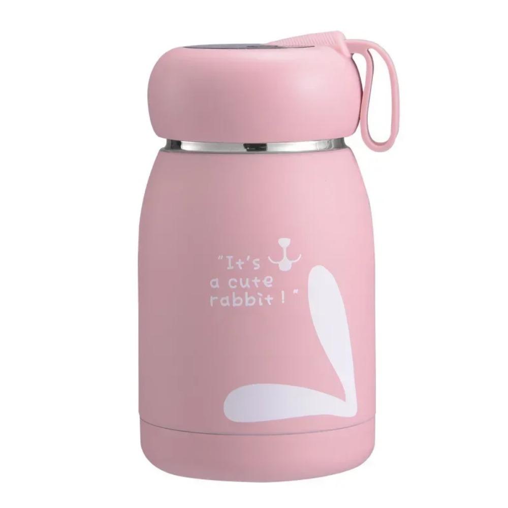 Mini 320ml Söt Termosflaska Bärbar Termosmugg Rostfritt Stål Isoleringsmugg Vakuumflaskor Vattenflaska för Flickor Barn Café