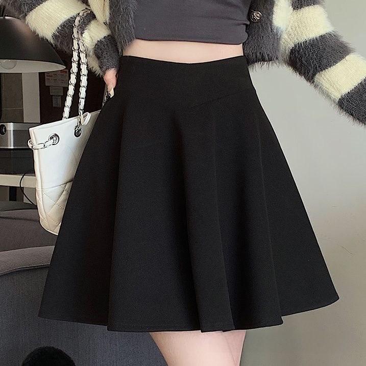 Private Dress Wool Blend Short Skirt With High Waist For Fall Winter Fashion