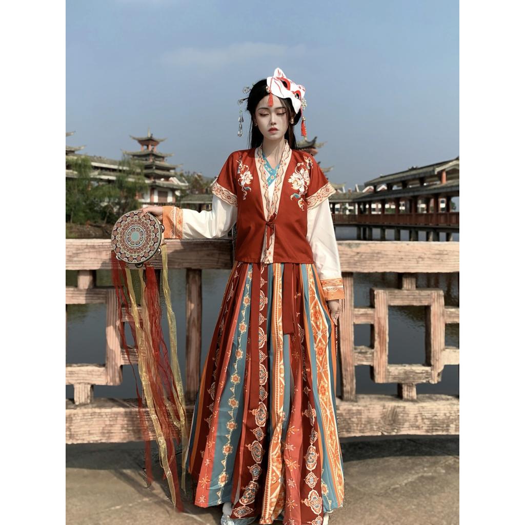 Chinese Elements Improved Hanfu For Women, Exotic Ethnic Minority Style Hanfu Suit