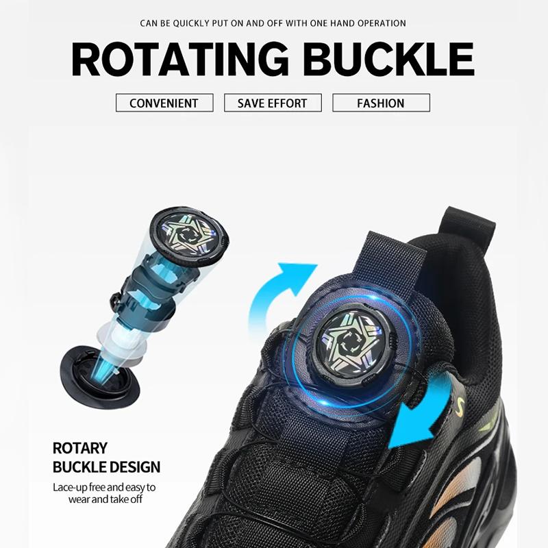 Rotary Button  Safety Shoes For Men Men's Work Shoes High Quality Steel Toe Sneakers Men's Shoes Work Safety Shoes