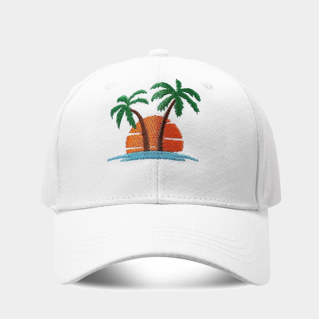 Summer Beach Embroidered Cotton Baseball Cap With Sun Protection For Women And Men