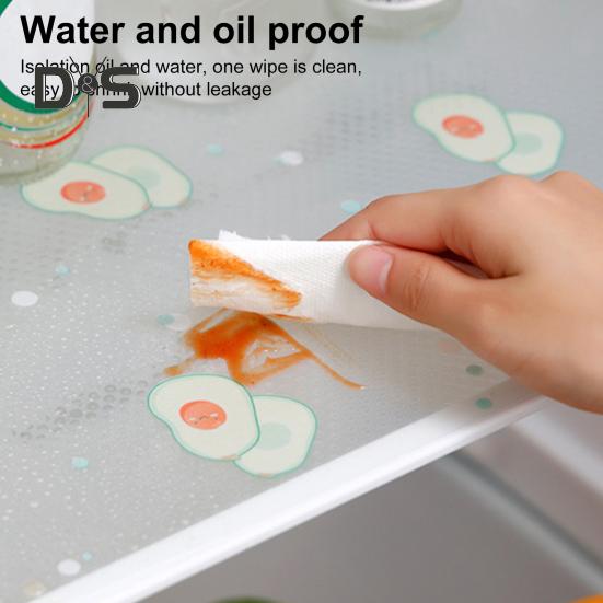 Cabinet Shelf Liners Non-Adhesive Waterproof Drawer Liners Avocado Lemon Print Easy Clean Kitchen Mat for Cupboard Dresser Table Pantry Bathroom
