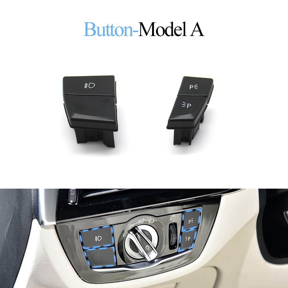 Car Front Dashboard Headlight Switch Rotary Knob Button Head Lamp Cover Panel For BMW 5 Series 6GT M5 G30 G31 G38 G32 F90