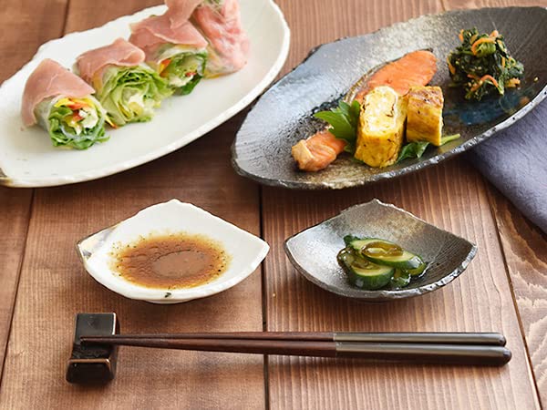 Tableware East Japanese Tableware Small Irregular Diamond Dish, Shape, Gold-Painted Oribe, Ks-009